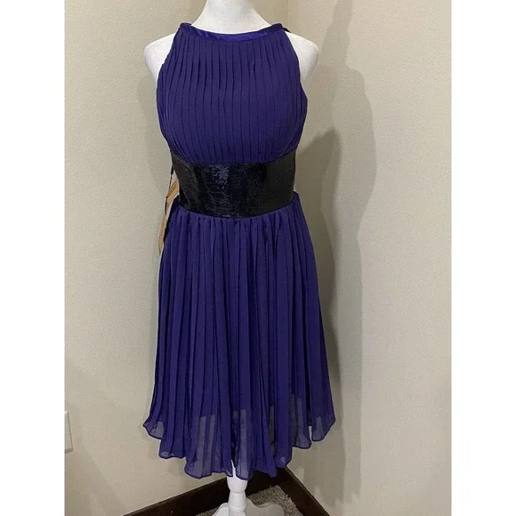 light in the box purple dress Light In The Box Dresses | Light In The Box Dress Size 6 Purple Pleated Sleeveless Sequin Waistline Wedding | Color: Purple | Size: 6